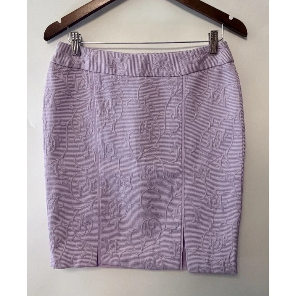 VTG Russell Kemp NY Floral Jacquard Jacket & Skirt Set Lilac Glam Office Sz 6